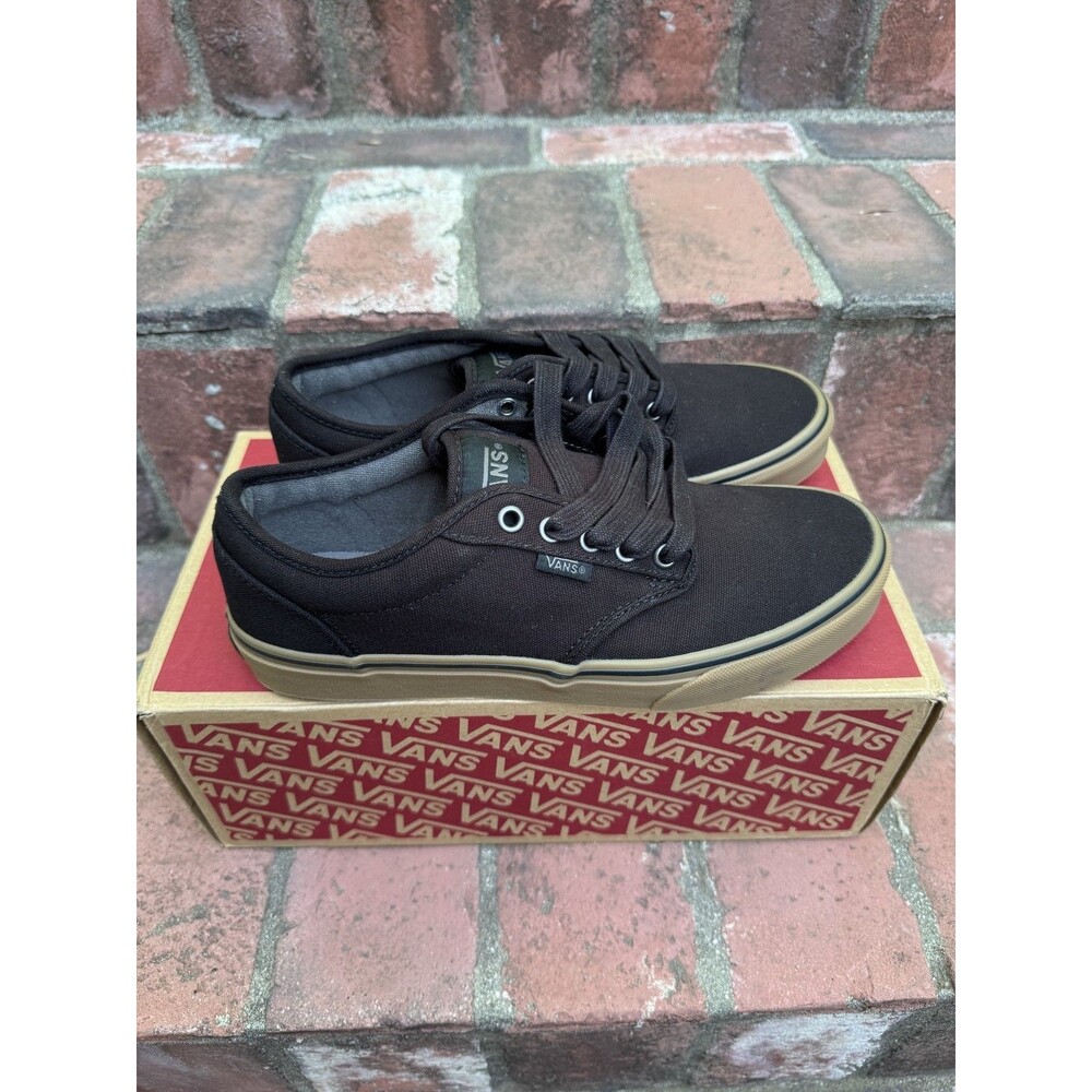 Vans Atwood Black Gum Sneakers Mens Size 8.5 Canvas Skate Shoes